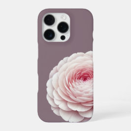 エレガントスモーキーサーモンピンクのフローラルブロッサム iPhone 16 PROケース