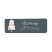 エレガントスリーティエケーキベーカリー差出人住所 ラベル (正面)