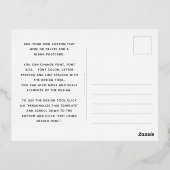 エレガントス実在感謝していトホイルホイルを追加文字白 箔シーズンポストカード (裏面)