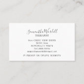 エレガントセラピスト図解入りの、写真付きのの花 名刺 (裏面)