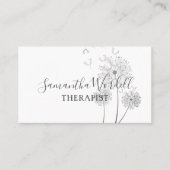 エレガントセラピスト図解入りの、写真付きのの花 名刺 (正面)