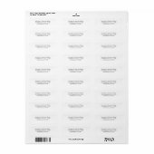 エレガントセリフシンプル差出人住所DYI ラベル (フルシート)