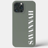 エレガントセージの名入れシンプル Case-Mate iPhoneケース (裏面)