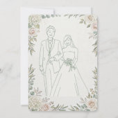 エレガントセージゴールドの結婚式詳細カード 招待状 (裏面)