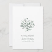 エレガントセージフランスのグリーンガーデン結婚花 セーブザデート (裏面)