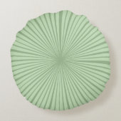 エレガントセージモダングリーンホイールトレンディーファッショナブル ラウンドクッション (裏面)