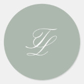 エレガントセージ伝統的グ結婚リーン ラウンドシール (正面)