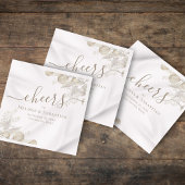 エレガントセージ結婚グリーンリーカスタムズ スタンダードカクテルナプキン