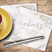 エレガントセージ結婚グリーンリーカスタムズ スタンダードカクテルナプキン