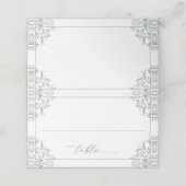 エレガントセージ結婚グリーンヴィンテージクラシック プレイスカード (外部開封)