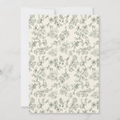 エレガントセージ結婚グリーンヴィンテージビクトリアンズ セーブザデート (裏面)