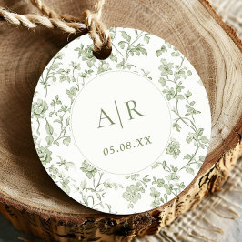 エレガントセージ結婚Chinoiserie's フェイバータグ