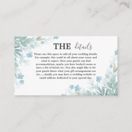エレガントセージ緑の詳細結婚ズ エンクロージャーカード