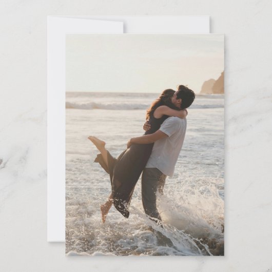 エレガントセーブ・ザ・デート案内カードネイビーブルー 招待状 (裏面)