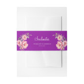 エレガントソウルメイト水の色牡丹結婚の 招待状ベリーバンド (正面例)