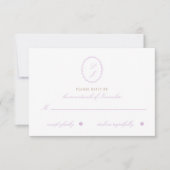 エレガントソフトパープ結婚リの応答カード 出欠カード (正面)