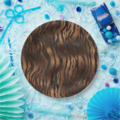 エレガントタイガーシック黒青銅スタイリッシュ ペーパープレート (パーティー)