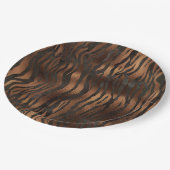 エレガントタイガーシック黒青銅スタイリッシュ ペーパープレート (アングル)