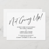 エレガントタイポグラフィが与え上がる!遅結婚延 招待状 (正面/裏面)