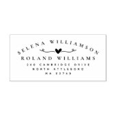 エレガントタイポグラフィの姓結婚の住所 ラバースタンプ (インプリント)