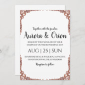 エレガントタイポグラフィの結婚カード 招待状 (正面/裏面)