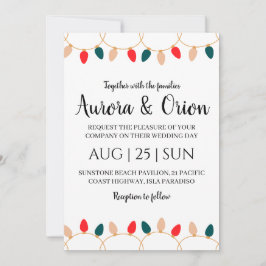 エレガントタイポグラフィの結婚カード 招待状