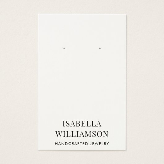 エレガントタイポグラフィイヤリングジュエリー表示カード (正面)
