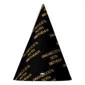 エレガントタイポグラフィカスタム誕生日 パーティーハット (左)