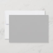 エレガントタイポグラフィグレーRSVP 出欠カード (裏面)