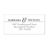 エレガントタイポグラフィシンプルシッ結婚クの住所 ラバースタンプ (インプリント)