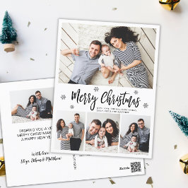 エレガントタイポグラフィスクリプトコラージクリスマス ポストカード