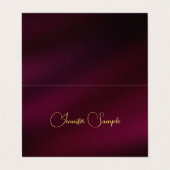 エレガントタイポグラフィスクリプトテンプレートテント折り 名刺 (外部フラット)