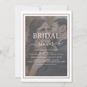 エレガントタイポグラフィスクリプト写真ブライダルシャワー 招待状 (正面)
