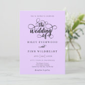 エレガントタイポグラフィスクリプト結婚式招待状 招待状 (スタンド正面)