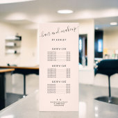 エレガントタイポグラフィトレンディー赤面ピンクのヘアメイク ラックカード