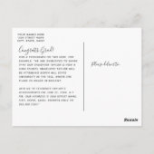 エレガントタイポグラフィネイビーブルー&金ゴールド卒業 ポストカード (裏面)