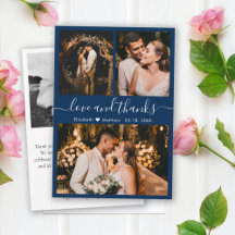 エレガントタイポグラフィネイビー写真コラージュ