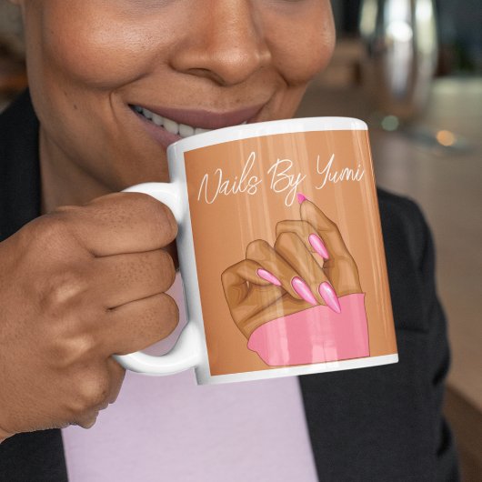 エレガントタイポグラフィネイルサロンブフェミニンランド コーヒーマグカップ