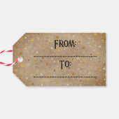 エレガントタイポグラフィバタフライ素朴星新年 ギフトタグ (裏面横)