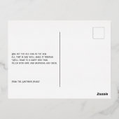 エレガントタイポグラフィバタフライ素朴星新年 箔シーズンポストカード (裏面)