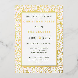 エレガントタイポグラフィパーティー 箔招待状