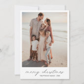 エレガントタイポグラフィフォトモダンクリスマス シーズンカード (正面)