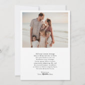 エレガントタイポグラフィフォトモダンクリスマス シーズンカード (裏面)