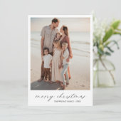 エレガントタイポグラフィフォトモダンクリスマス シーズンカード (スタンド正面)