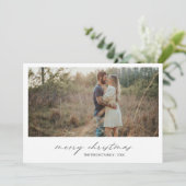 エレガントタイポグラフィフォトモダンクリスマス シーズンカード (スタンド正面)