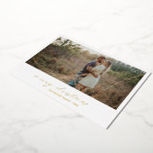 エレガントタイポグラフィフォトモダンクリスマス 箔シーズンカード (回転した状態)