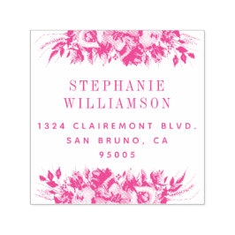 エレガントタイポグラフィフローラ差出人住所 セルフインキングスタンプ