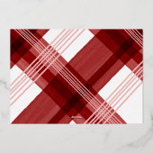 エレガントタイポグラフィプレイドの季節の挨拶の写真 箔シーズンカード (裏面)