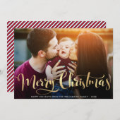 エレガントタイポグラフィホリデーフォトカード シーズンカード (正面/裏面)