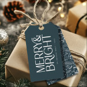 エレガントタイポグラフィボタニカルメリーとブライト ギフトタグ